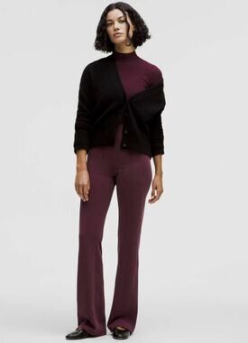 Lululemon Ribbed Softstreme Flared Pant in Garnet Size 6